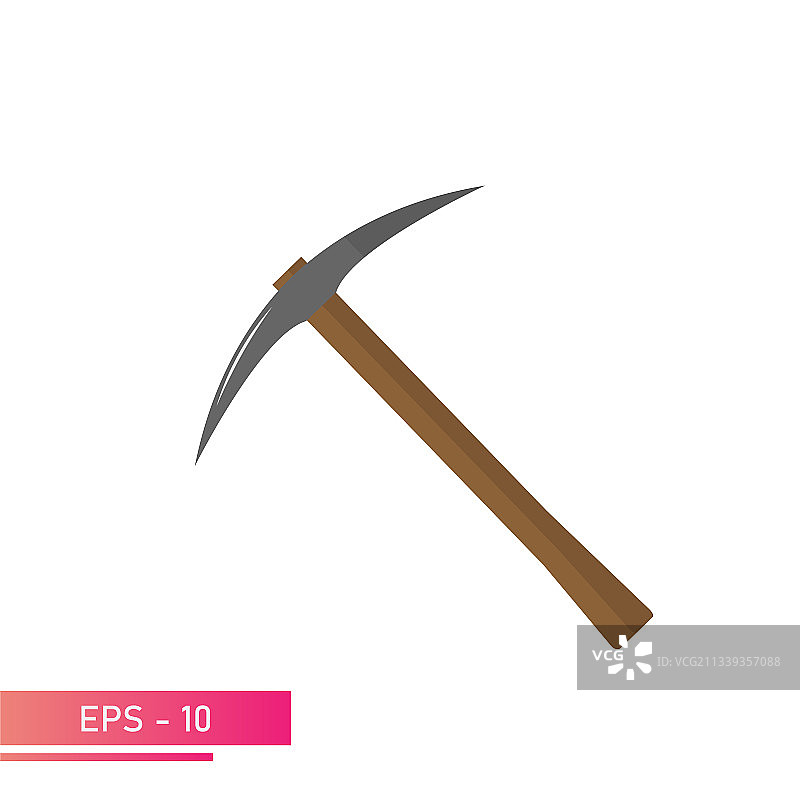 木柄淘金镐图片素材