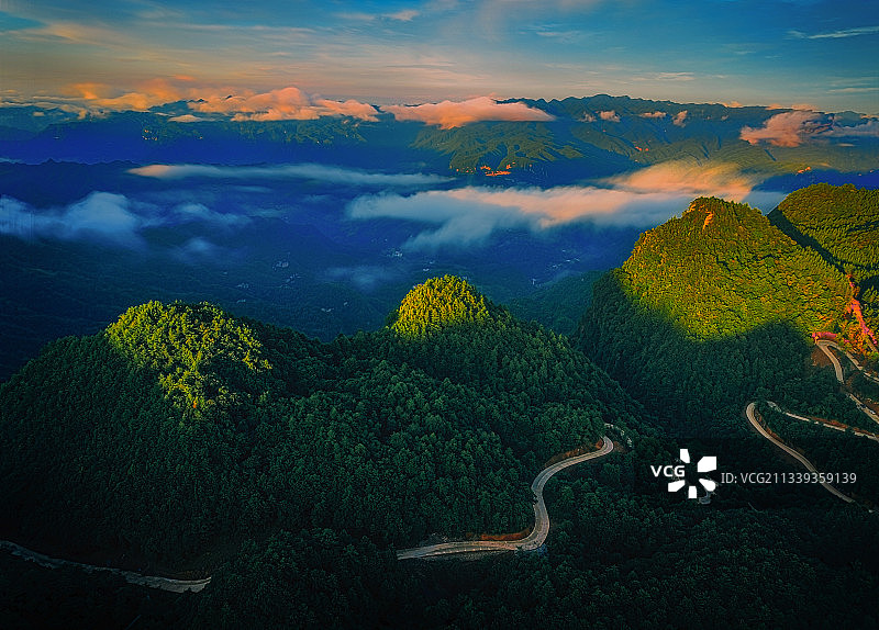 广元曾家山旅游区自然风光图片素材