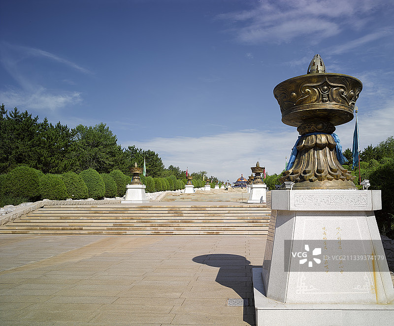 2016-07-13中国，内蒙古，鄂尔多斯，成吉思汗陵图片素材