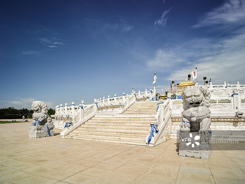 2016-07-13中国，内蒙古，鄂尔多斯，成吉思汗陵，祭坛图片素材