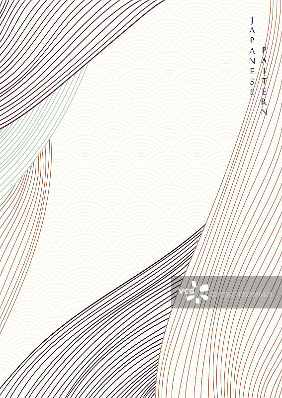 带曲线装饰的手绘线条背景图片素材