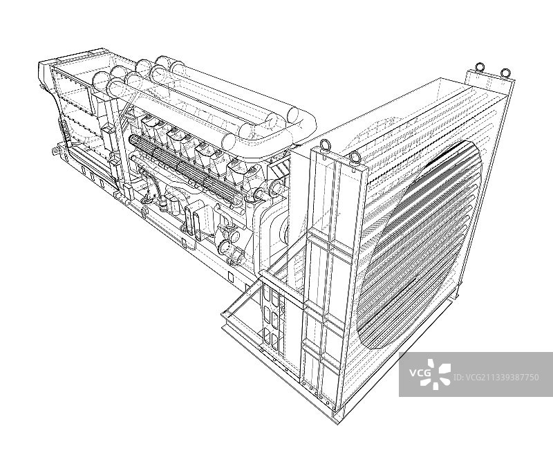 大型工业柴油发电机图片素材