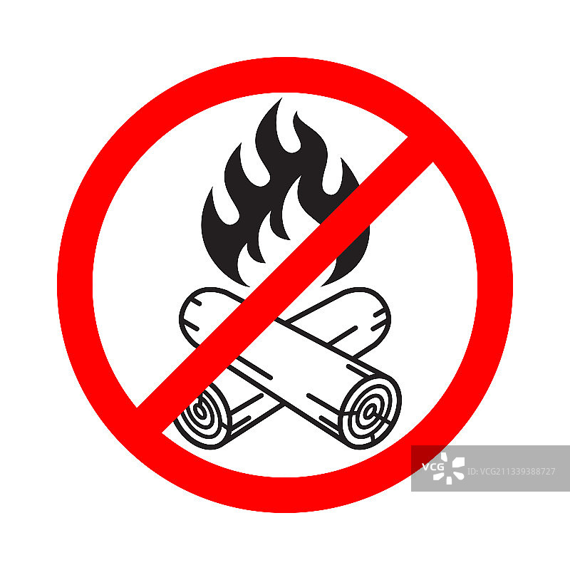禁止篝火图片素材