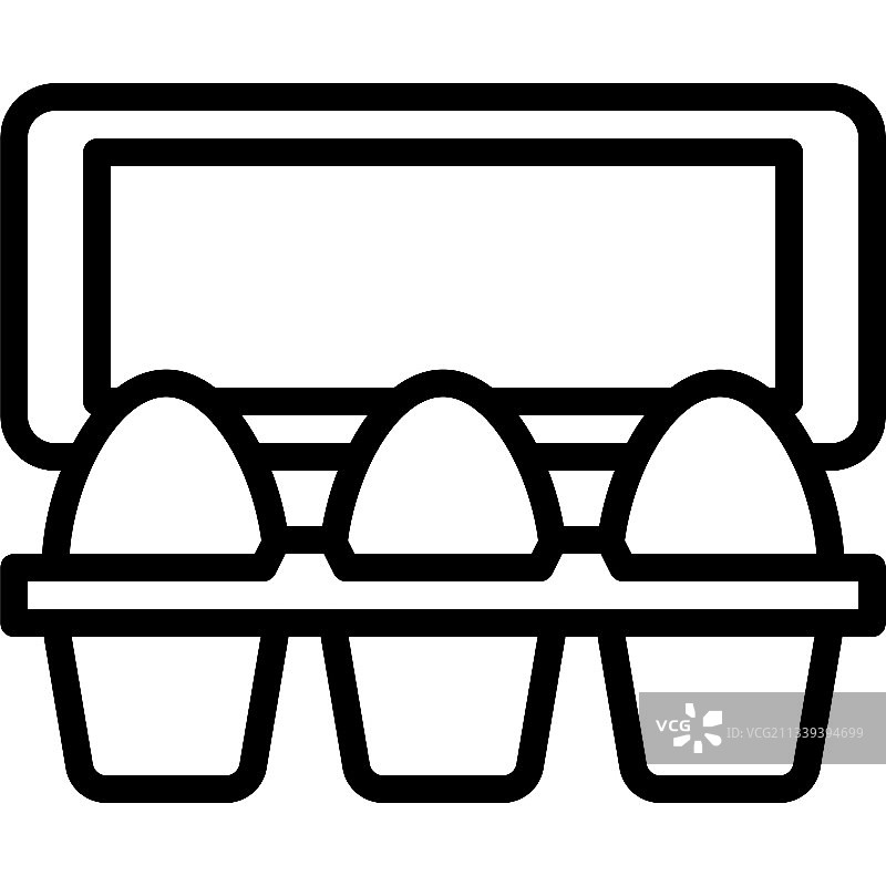 鸡蛋盒图标：超市和购物中心图片素材