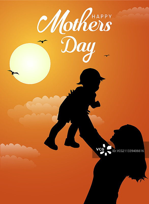 母亲节快乐温馨母亲贺卡图片素材