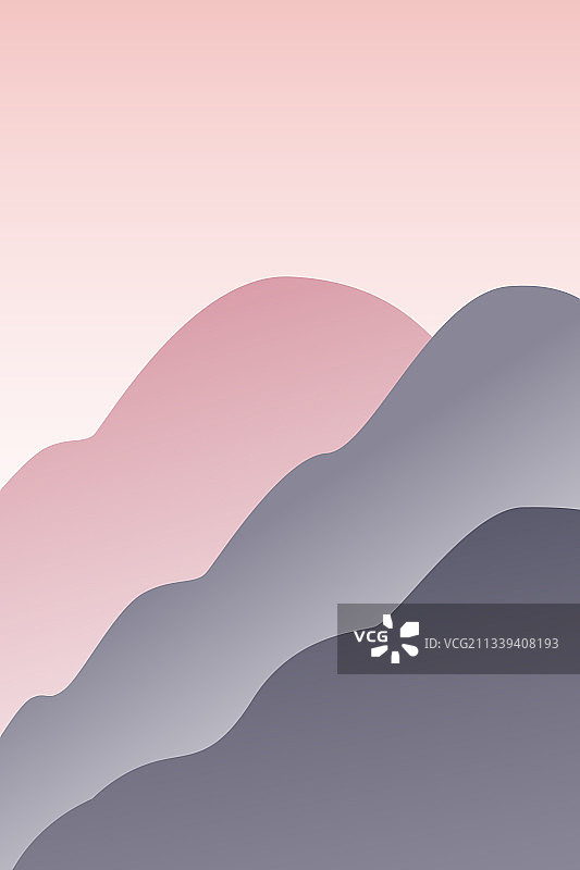 粉色日落天空下的海浪景观图片素材