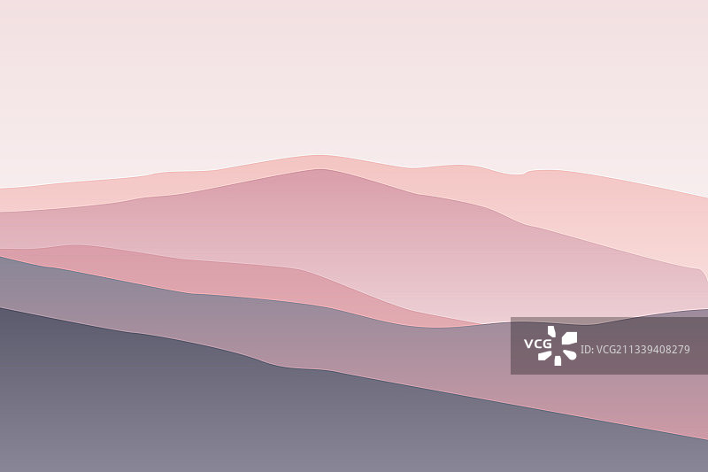 粉色日落天空下的海浪景观图片素材