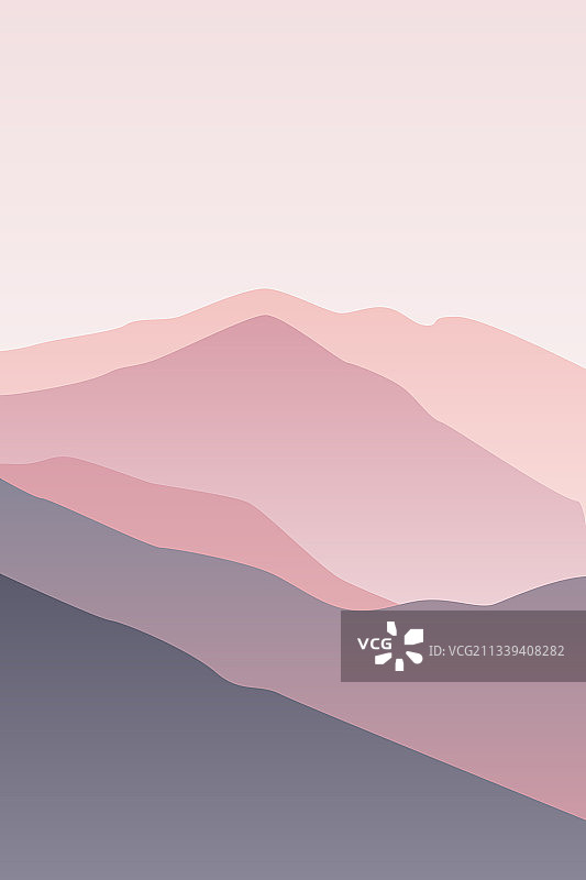 粉色日落天空下的海浪景观图片素材