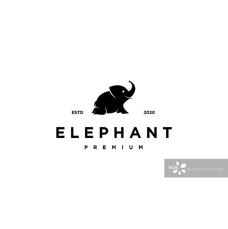 大象轮廓图标图片素材