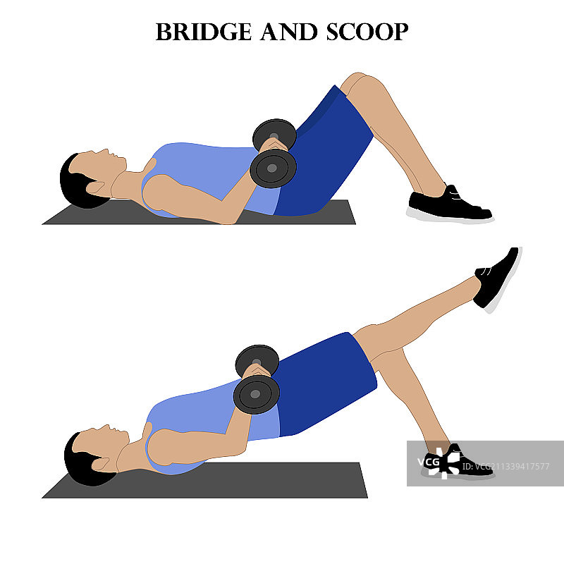 桥式和前伸式锻炼力量图片素材