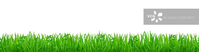 绿色草地无缝边框图片素材
