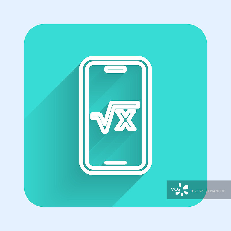 白色线条根号X字形图标图片素材