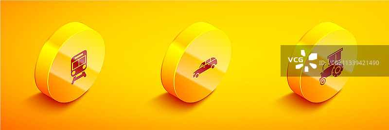 2.5D火车铁路两厢车套装图片素材