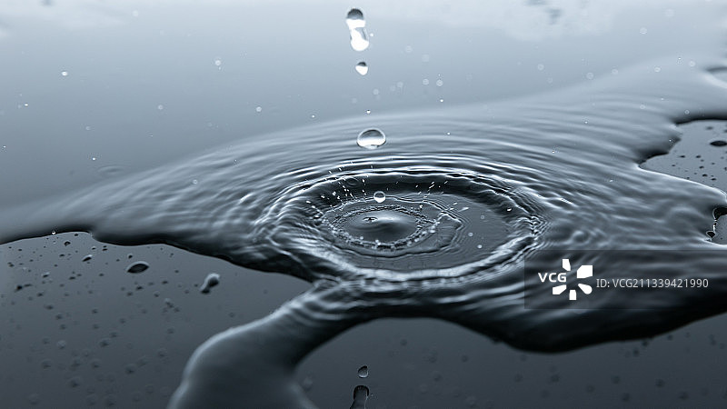 水坑,水,水滴,水珠,波纹图片素材
