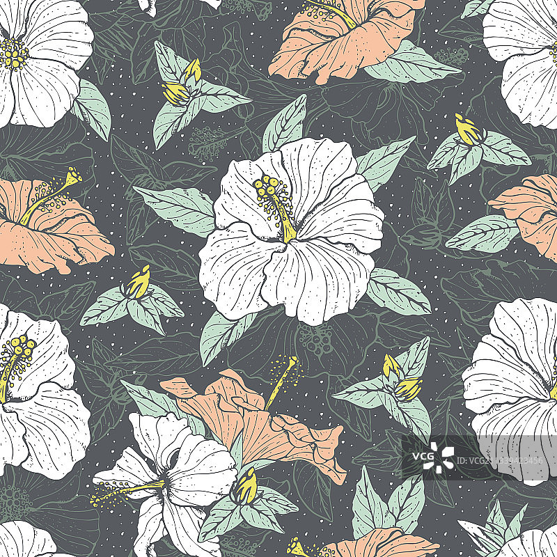 白色线条复古无缝图案图片素材