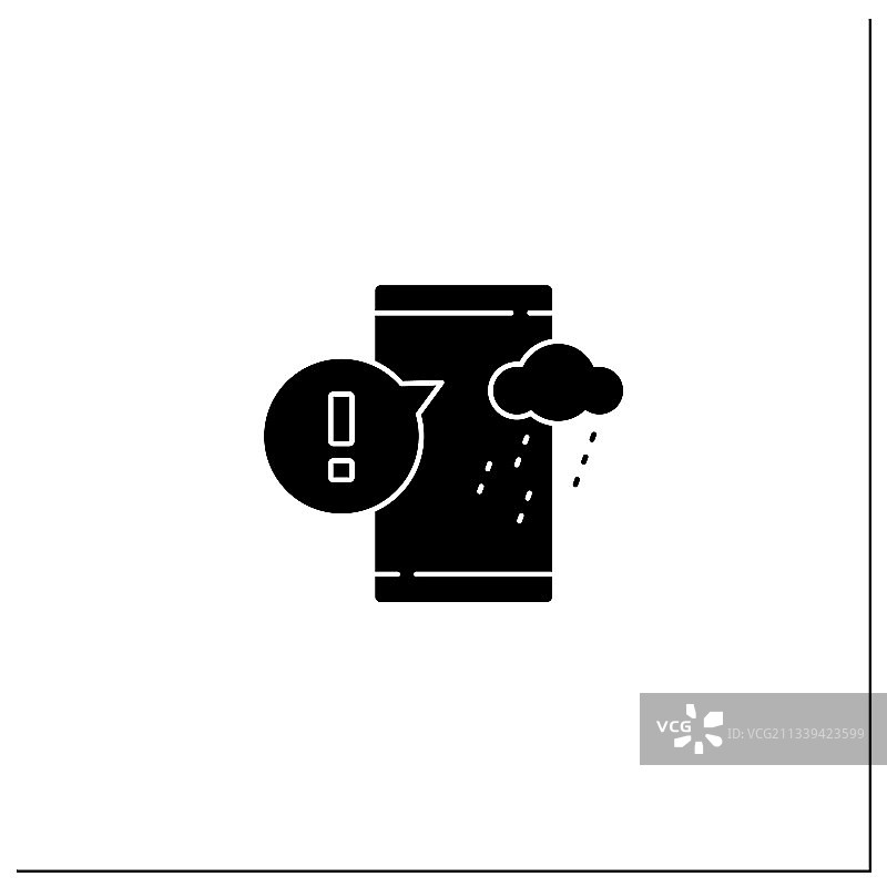 通知符号字形图标图片素材