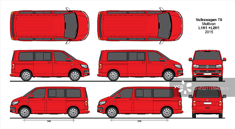 大众Multivan T6 L1H1 L2H1 2015至今图片素材