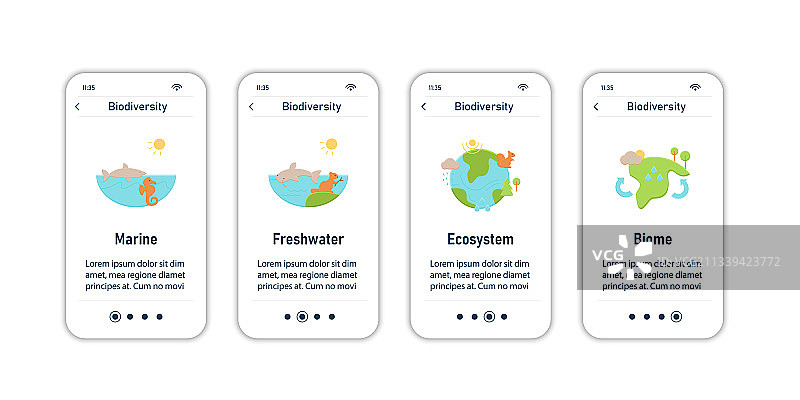 生物多样性移动应用引导页图片素材