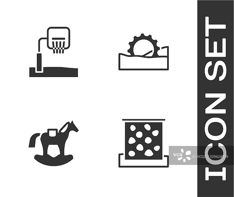 攀岩墙、篮球板和马的组合图片素材