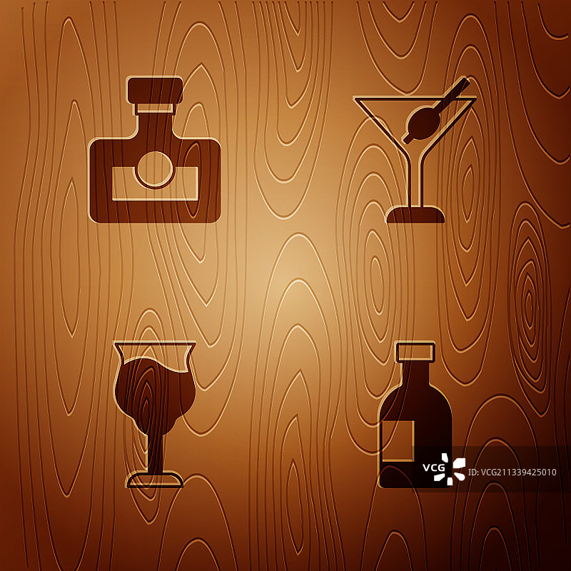 玻璃瓶装伏特加酒精饮料朗姆酒葡萄酒图片素材