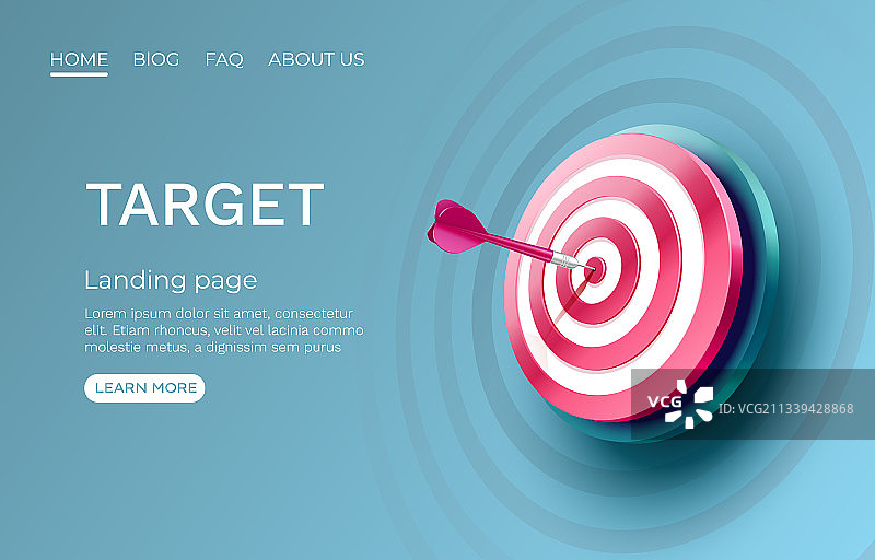 目标落地页banner商业3D图标图片素材