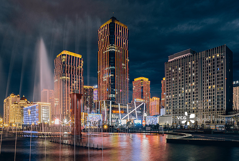 西宁唐道夜景图片素材