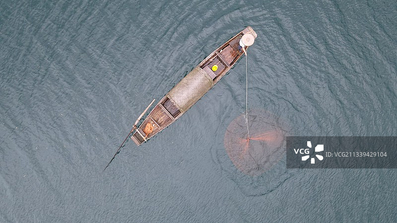 小东江撒网表演图片素材