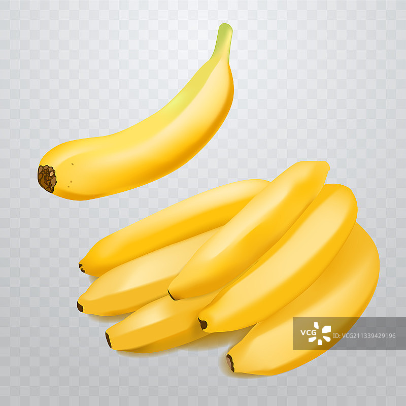 格子背景上的两根香蕉图片素材