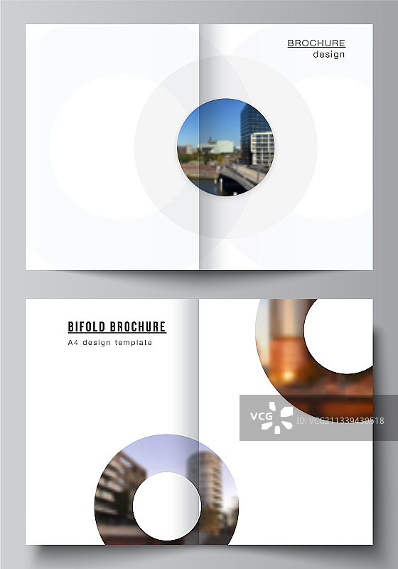 两个A4封面模型模板布局图片素材