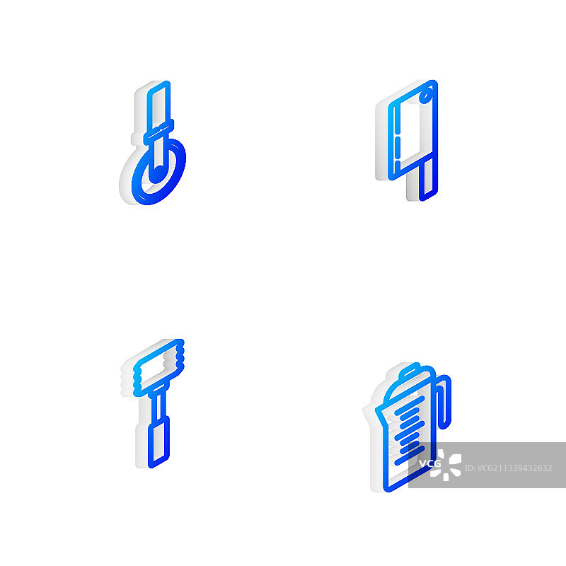 2.5D切肉刀和披萨刀线条图片素材