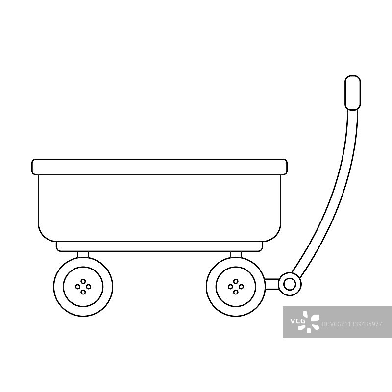 花园手推车轮廓图标图片素材
