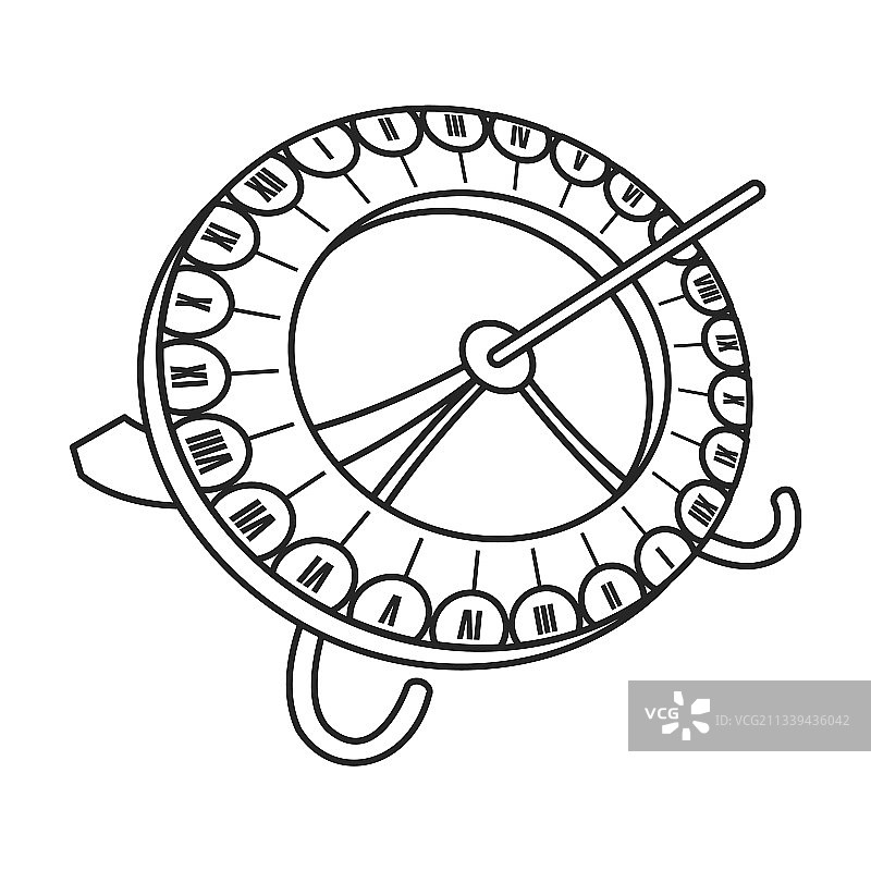 日晷轮廓图标图片素材