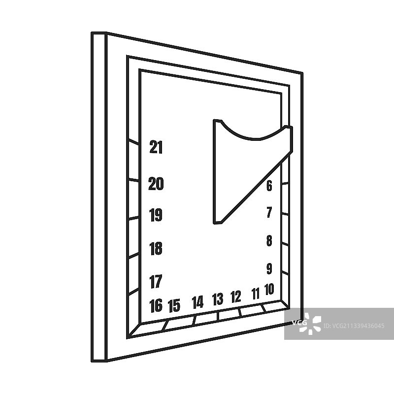 日晷轮廓图标图片素材