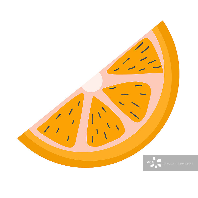 白色背景上的橙子切片图片素材