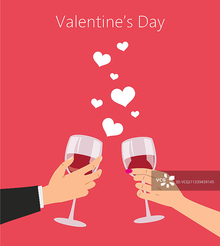 举着红酒杯的情侣图片素材