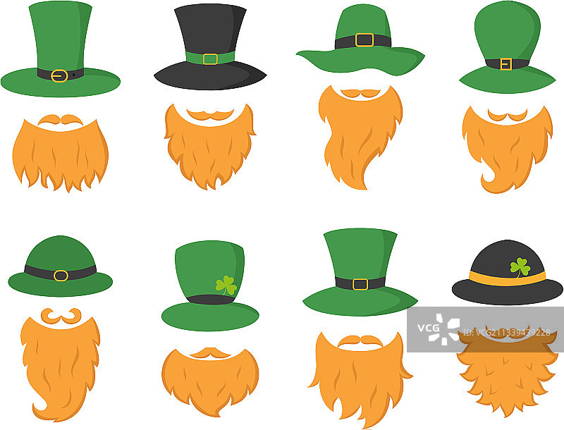 带装饰的不同款式的照相亭道具图片素材