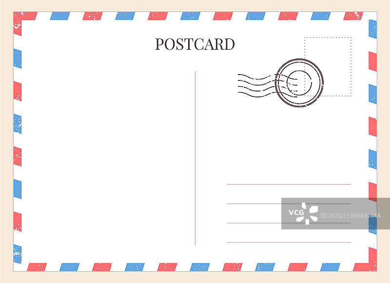 空白纸质明信片模板图片素材