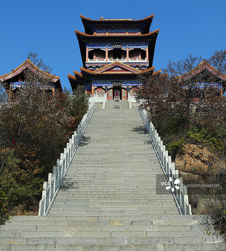中国河北石家庄平山天桂山风景名胜区，北武当，真武殿，玉皇顶图片素材