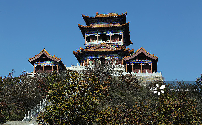 中国河北石家庄平山天桂山风景名胜区，北武当，真武殿，玉皇顶图片素材