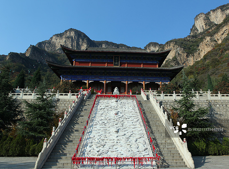中国河北石家庄平山天桂山风景名胜区，北武当，真武殿，玉皇顶图片素材