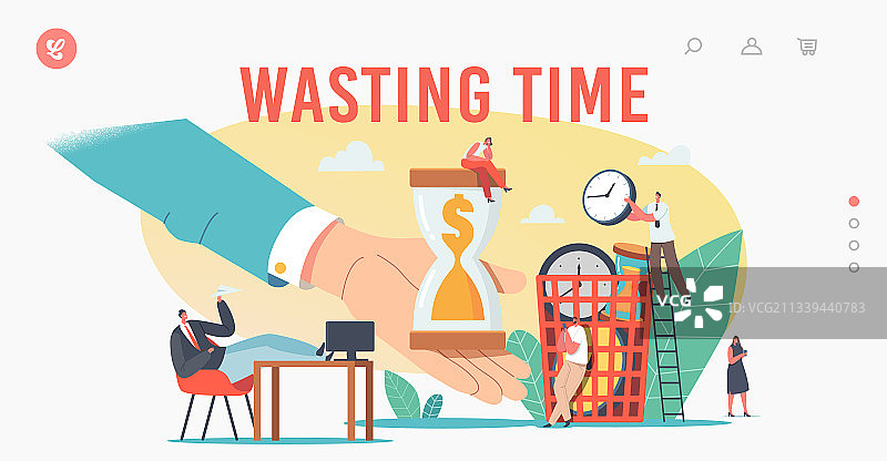 人物浪费时间拖延着陆图片素材