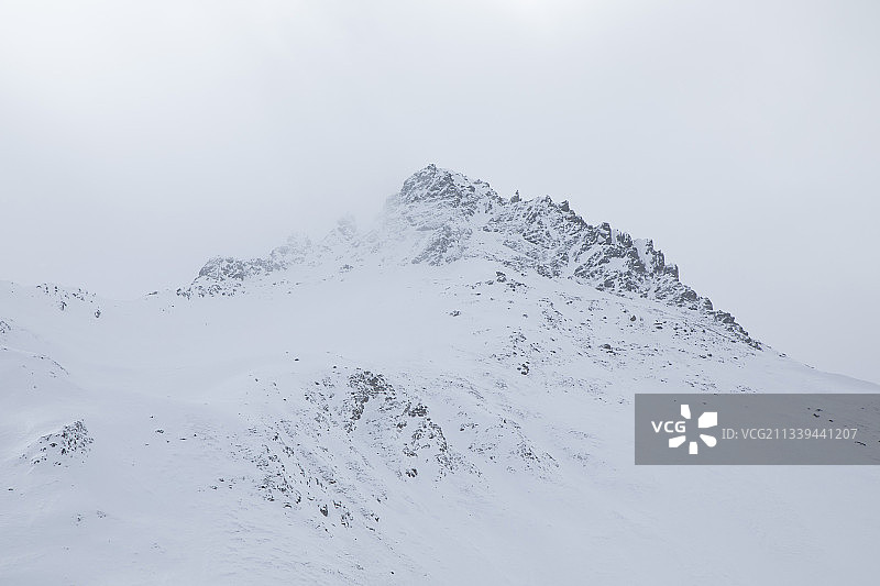 雪山的特写，寒冷，险峻图片素材