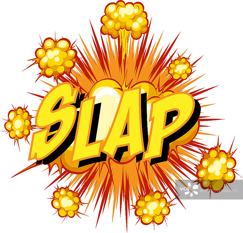 带有“啪”文字的漫画对话气泡图片素材