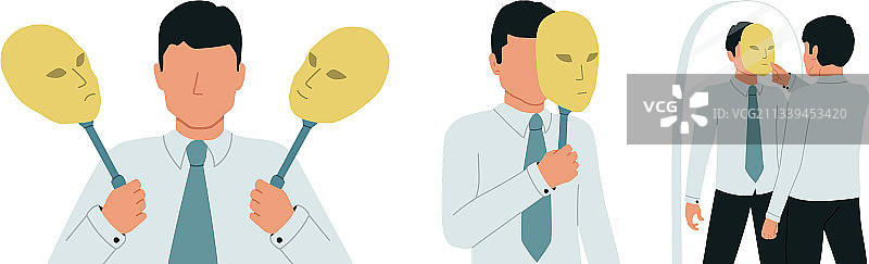冒名顶替综合征：感觉像伪装者的男人图片素材