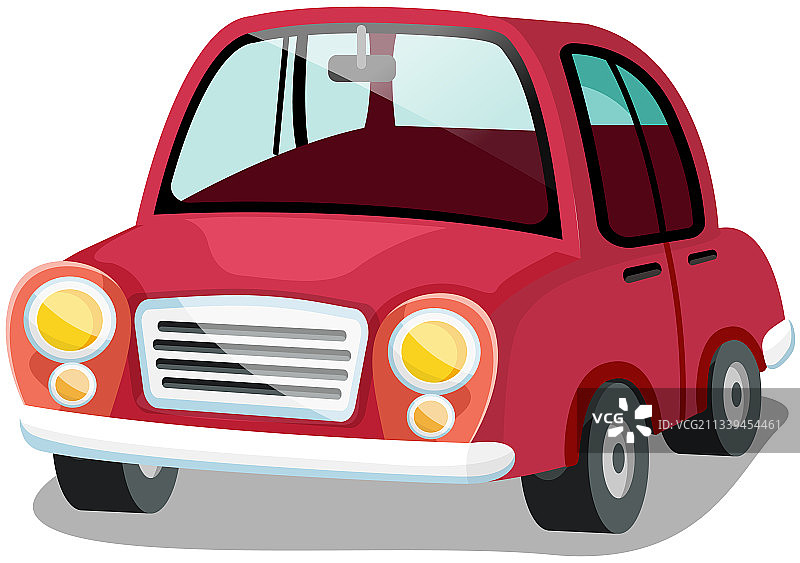 红色家庭旅游车图片素材