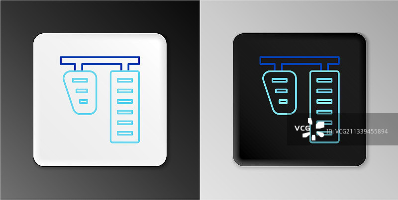汽车油门和刹车踏板图标图片素材