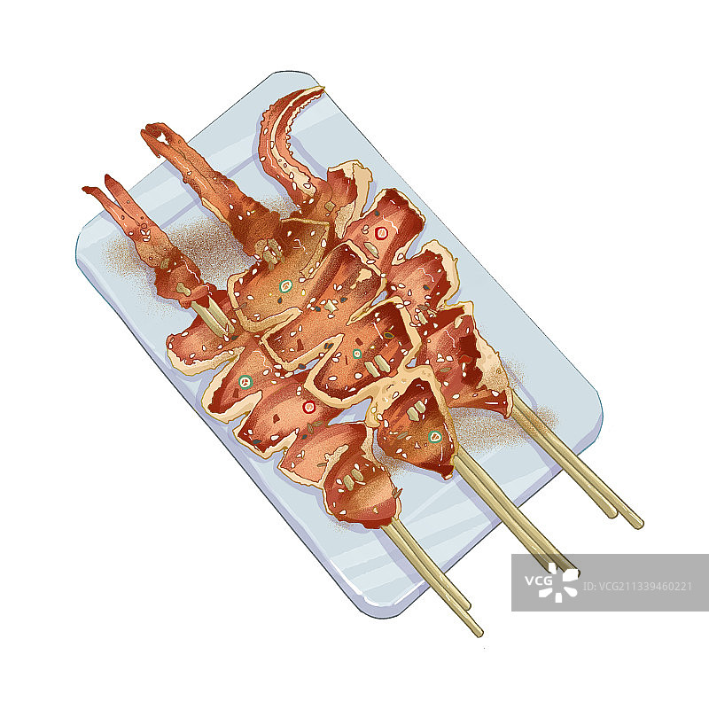 大连烤鱿鱼图片素材