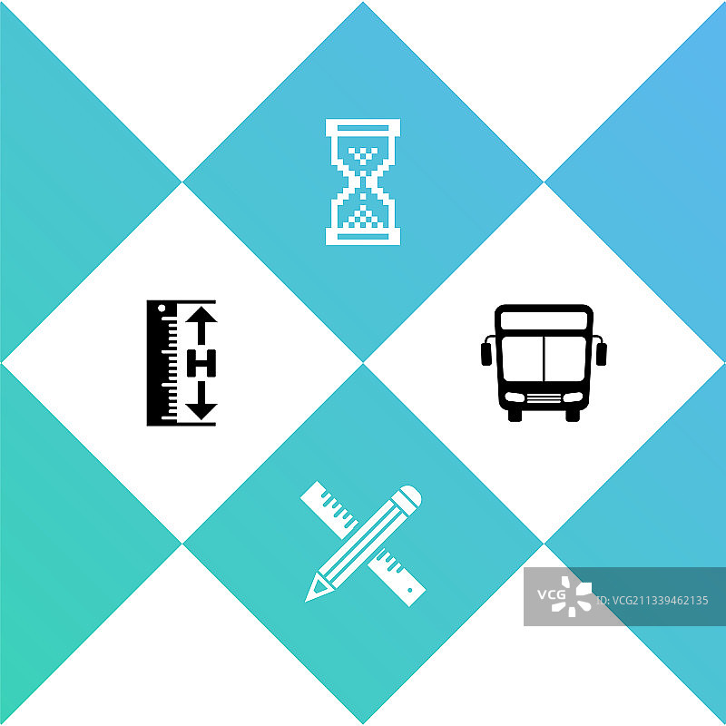 量身高和长度的交叉尺子组合图片素材