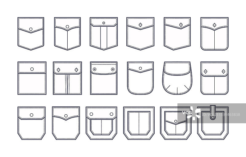 贴袋徽章轮廓图片素材