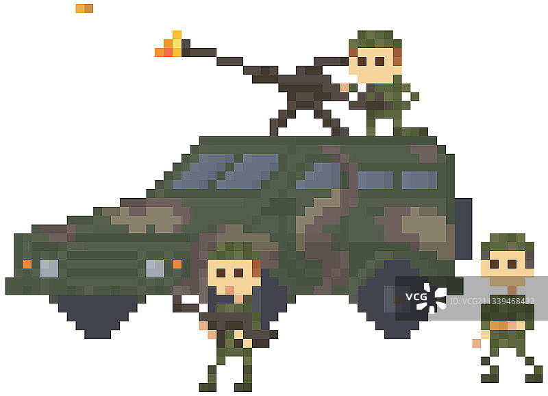 军人身穿制服，作战迷彩图片素材